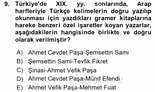Çağdaş Türk Edebiyatları 1 2015 - 2016 Ara Sınavı 9.Soru