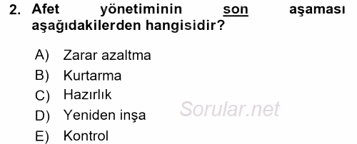 Kamu Yönetiminde Çağdaş Yaklaşımlar 2017 - 2018 Dönem Sonu Sınavı 2.Soru