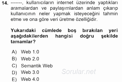 Kriz İletişimi Ve Yönetimi 2017 - 2018 Dönem Sonu Sınavı 14.Soru