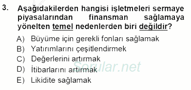 Yatırımcı İlişkileri Yönetimi 2012 - 2013 Ara Sınavı 3.Soru
