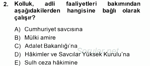 Ceza Muhakemesi Hukuku 2014 - 2015 Dönem Sonu Sınavı 2.Soru