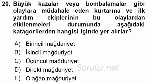 Suç Önleme Modelleri 2017 - 2018 Dönem Sonu Sınavı 20.Soru