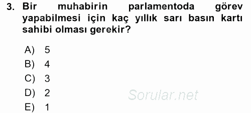 Haber Türleri 2017 - 2018 Dönem Sonu Sınavı 3.Soru