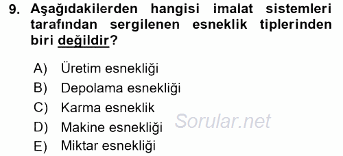Yeni Teknolojiler ve Çalışma Hayatı 2015 - 2016 Ara Sınavı 9.Soru