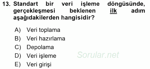 Bilgisayar Ve Programlamaya Giriş 2017 - 2018 Ara Sınavı 13.Soru