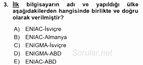 Bilgisayar Ve Programlamaya Giriş 2017 - 2018 Ara Sınavı 3.Soru