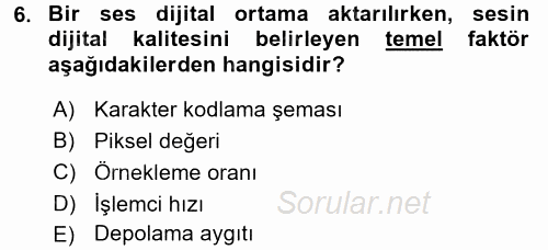 Bilgisayar Ve Programlamaya Giriş 2017 - 2018 Ara Sınavı 6.Soru