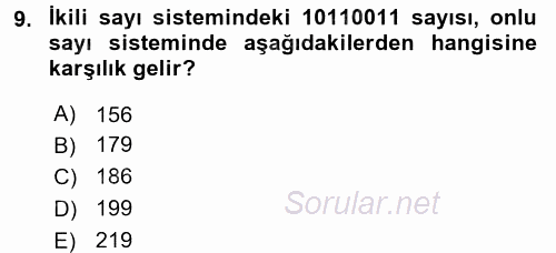 Bilgisayar Ve Programlamaya Giriş 2017 - 2018 Ara Sınavı 9.Soru