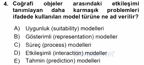 Konumsal Veritabanı 2 2016 - 2017 Ara Sınavı 4.Soru