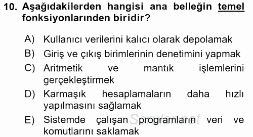 Bilgisayar Ve Programlamaya Giriş 2016 - 2017 Ara Sınavı 10.Soru
