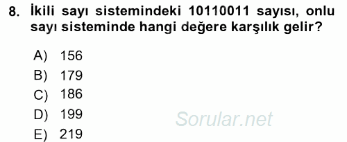 Bilgisayar Ve Programlamaya Giriş 2016 - 2017 Ara Sınavı 8.Soru