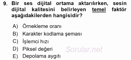 Bilgisayar Ve Programlamaya Giriş 2016 - 2017 Ara Sınavı 9.Soru