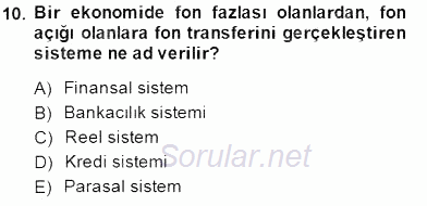 Spor Finansmanı 2014 - 2015 Ara Sınavı 10.Soru