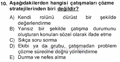 Özel Eğitim 2013 - 2014 Ara Sınavı 10.Soru