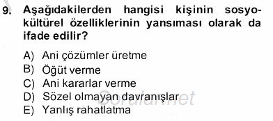 Özel Eğitim 2013 - 2014 Ara Sınavı 9.Soru