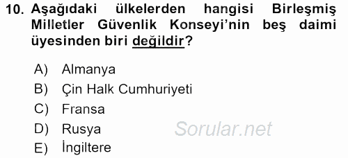 Kamu Özel Kesim Yapısı Ve İlişkileri 2015 - 2016 Tek Ders Sınavı 10.Soru