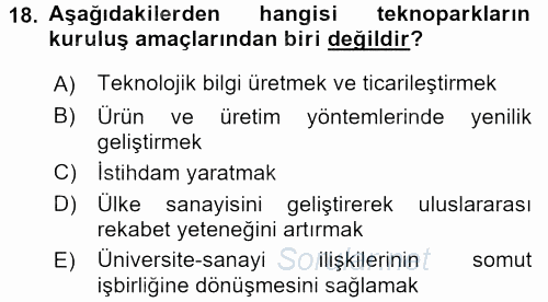 Kamu Özel Kesim Yapısı Ve İlişkileri 2015 - 2016 Tek Ders Sınavı 18.Soru