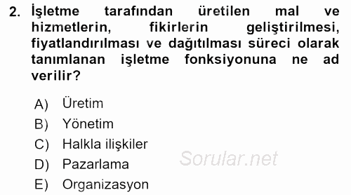 Kamu Özel Kesim Yapısı Ve İlişkileri 2015 - 2016 Tek Ders Sınavı 2.Soru