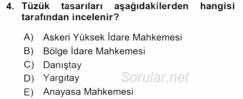 Kamu Özel Kesim Yapısı Ve İlişkileri 2015 - 2016 Tek Ders Sınavı 4.Soru