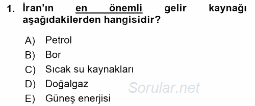 Diş Politika Analizi 2015 - 2016 Dönem Sonu Sınavı 1.Soru