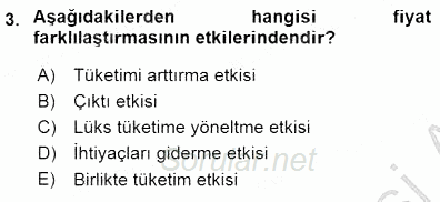 Sanayi Ekonomisi 2015 - 2016 Dönem Sonu Sınavı 3.Soru