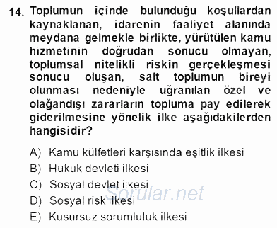 Özel Güvenlik Hukuku 2 2014 - 2015 Dönem Sonu Sınavı 14.Soru