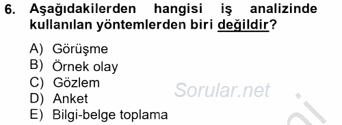 Spor Yönetimi 2014 - 2015 Dönem Sonu Sınavı 6.Soru