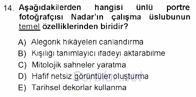 Fotoğraf Tarihi 2012 - 2013 Ara Sınavı 14.Soru