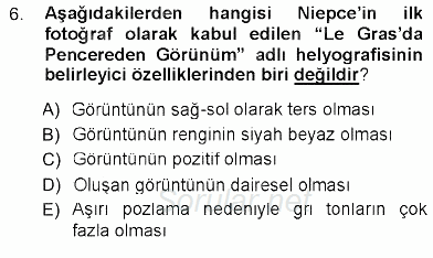 Fotoğraf Tarihi 2012 - 2013 Ara Sınavı 6.Soru