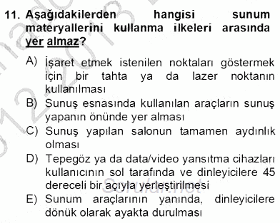 İng. Öğretmenliğinde Öğretim Teknolojileri Ve Materyal Tasarımı 2 2012 - 2013 Dönem Sonu Sınavı 11.Soru