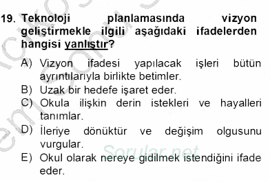 İng. Öğretmenliğinde Öğretim Teknolojileri Ve Materyal Tasarımı 2 2012 - 2013 Dönem Sonu Sınavı 19.Soru