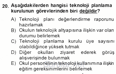 İng. Öğretmenliğinde Öğretim Teknolojileri Ve Materyal Tasarımı 2 2012 - 2013 Dönem Sonu Sınavı 20.Soru