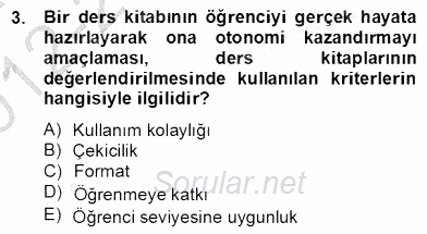 İng. Öğretmenliğinde Öğretim Teknolojileri Ve Materyal Tasarımı 2 2012 - 2013 Dönem Sonu Sınavı 3.Soru