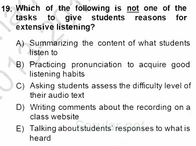 Okuma Ve Dinleme Öğretimi 2013 - 2014 Dönem Sonu Sınavı 19.Soru