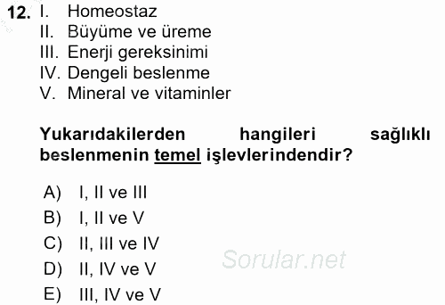 Bakım Elemanı Yetiştirme Ve Geliştirme 3 2016 - 2017 3 Ders Sınavı 12.Soru