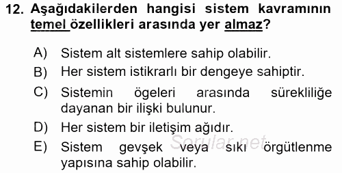 Uluslararası İlişkiler Kuramları 1 2015 - 2016 Dönem Sonu Sınavı 12.Soru