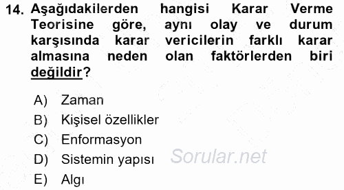 Uluslararası İlişkiler Kuramları 1 2015 - 2016 Dönem Sonu Sınavı 14.Soru