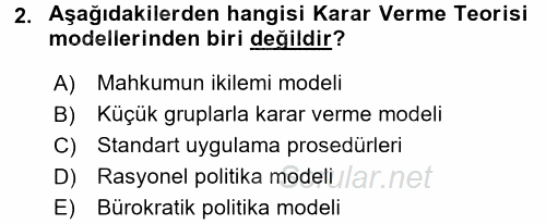 Uluslararası İlişkiler Kuramları 1 2015 - 2016 Dönem Sonu Sınavı 2.Soru