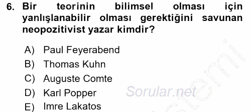 Uluslararası İlişkiler Kuramları 1 2015 - 2016 Dönem Sonu Sınavı 6.Soru