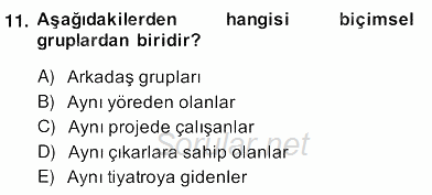 Yönetim ve Organizasyon 2 2013 - 2014 Ara Sınavı 11.Soru