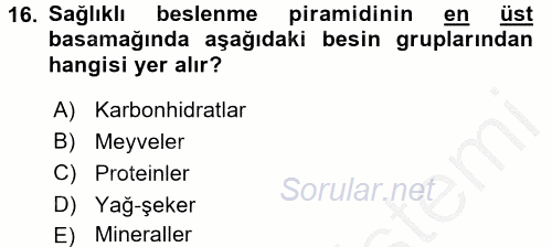 Menü Yönetimi 2016 - 2017 3 Ders Sınavı 16.Soru