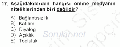 Reklamda Yaratıcılık ve Yazarlık 2013 - 2014 Tek Ders Sınavı 17.Soru