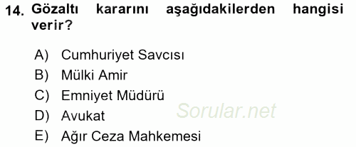 Temel İnsan Hakları Bilgisi 2 2016 - 2017 Dönem Sonu Sınavı 14.Soru