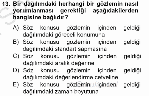 Uluslararası İlişkilerde Araştırma Yöntemleri 2012 - 2013 Dönem Sonu Sınavı 13.Soru