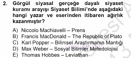 Uluslararası İlişkilerde Araştırma Yöntemleri 2012 - 2013 Dönem Sonu Sınavı 2.Soru