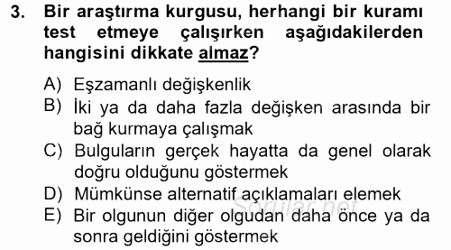 Uluslararası İlişkilerde Araştırma Yöntemleri 2012 - 2013 Dönem Sonu Sınavı 3.Soru