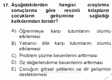 Okulöncesinde Öğretim Teknolojileri Ve Materyal Tasarımı 2013 - 2014 Dönem Sonu Sınavı 17.Soru