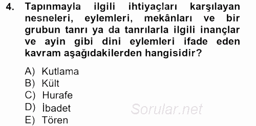 Kent Sosyolojisi 2013 - 2014 Ara Sınavı 4.Soru