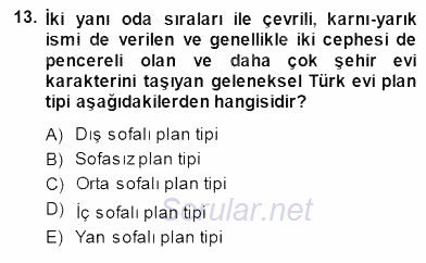 Mimarlik Tarihi 2014 - 2015 Dönem Sonu Sınavı 13.Soru