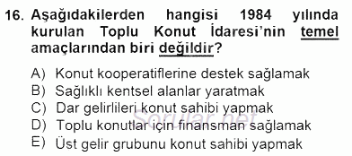 Mimarlik Tarihi 2014 - 2015 Dönem Sonu Sınavı 16.Soru